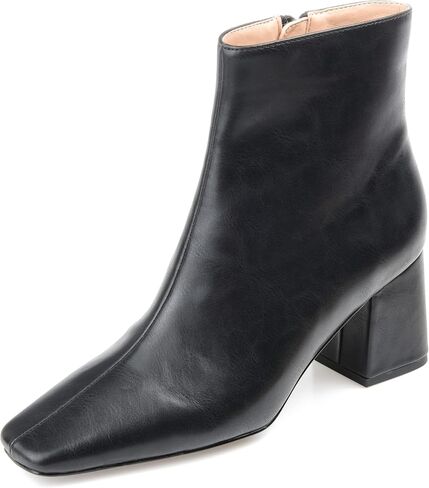 Journee Collection Womens Haylinn Bootie with Square Toe and Block Heel in Saudi Arabia