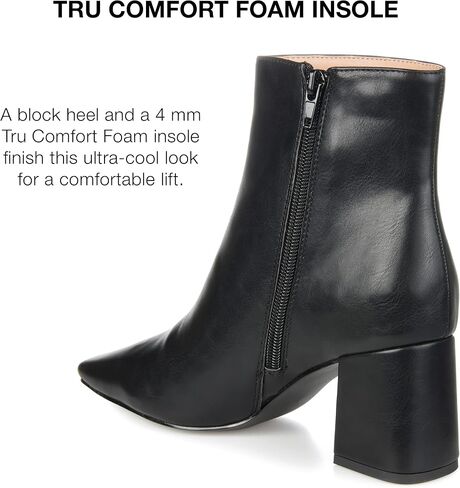 Journee Collection Womens Haylinn Bootie with Square Toe and Block Heel in Saudi Arabia