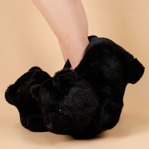 Cute Bear Slipper, Plush Animal Bear House Slippers Warm Fuzzy Teddy Bears Shoes Fluffy Winter Home Slides for Women Men in Saudi Arabia
