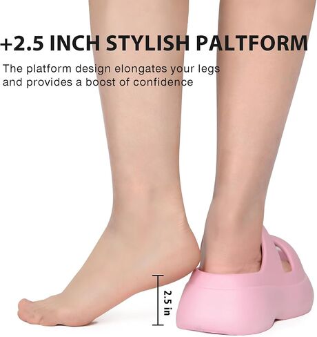JACKSHIBO Platform Sandals for Women Arch Support Cloud Slides Recovery Thick Sole Pillow Slippers Slip on Summer Beach Shoe in Saudi Arabia