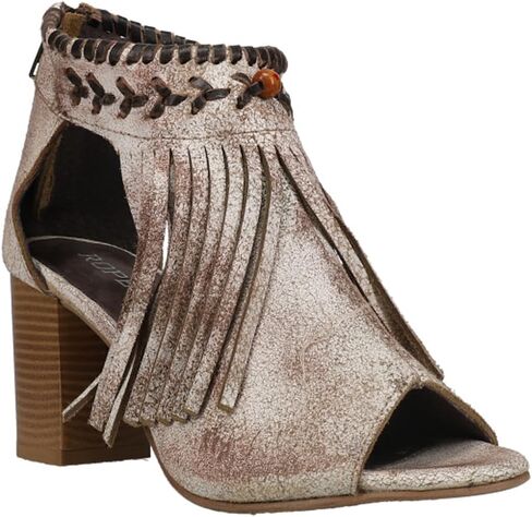 ROPER Womens Bettina Fringe Shootie Pumps Dress Sandals High Heel 3" & Up - Brown in Saudi Arabia