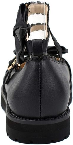 100FIXEO Women's Ankle Strap Platform Mary Janes Kawaii Goth Shoes with Bows in Kuwait