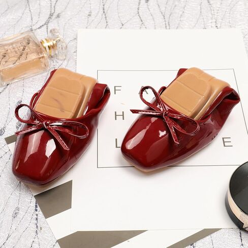 Dear Time Women's Casual Foldable Ballet Flats Square Toe Ballerina Flats Shoes Comfortable in Saudi Arabia