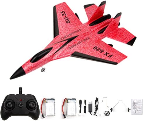 طائرة GoolRC FX620 RC، طائرة تحكم عن بعد 2.4 جيجا هرتز، طائرة RC بقناتين، نموذج طائرة شراعية SU-35 RC مع جيروسكوب ثلاثي المحاور، ألعاب طيران خارجية للأطفال والكبار (أصفر) in Saudi Arabia