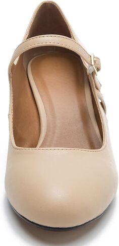 MAIERNISI JESSI Unisex Men's Women's Mary Jane Pumps Round Toe Kitten Heel Hollow Out Shoes in Kuwait