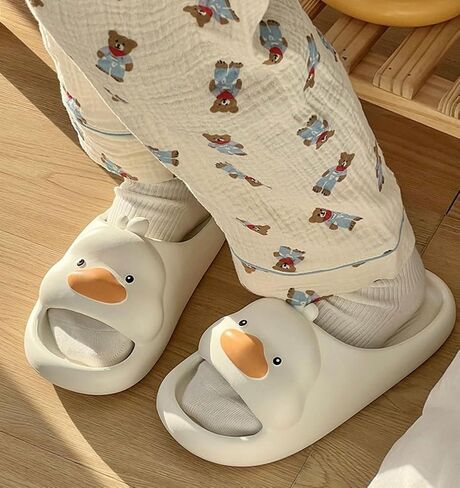 Cartoon Duck Slippers Slides for Women Men Cute Cloud Slides Slipper Unisex Animals Beach Slippers Lightweight Summer Shoes in Saudi Arabia
