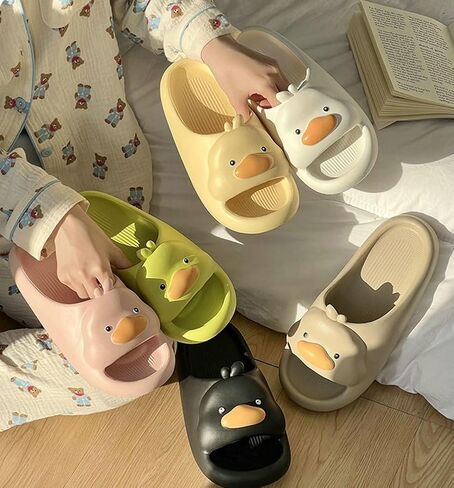 Cartoon Duck Slippers Slides for Women Men Cute Cloud Slides Slipper Unisex Animals Beach Slippers Lightweight Summer Shoes in Saudi Arabia