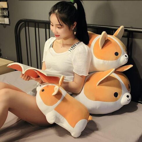 Plush Puppy Dog Stuffed Animal Dog Kids Plush Toy Pillow Hugging Pillow Plush Toy (Brown,50cm/19.6in) in Kuwait