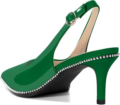 YODEKS Slingback Kitten Heels Women's Pointed Toe Low Heel Pumps 2.5 Inch Shoes US Size 5-13 in Saudi Arabia