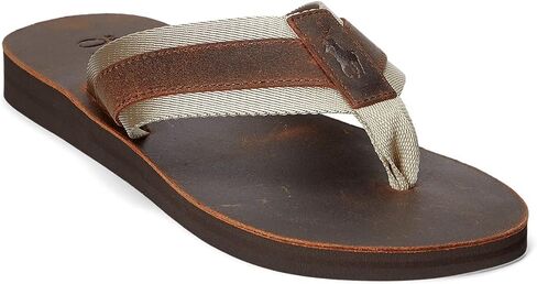 Polo Ralph Lauren women's Grosgrain-trim Suede Flip-flop Slide Sandal in Saudi Arabia