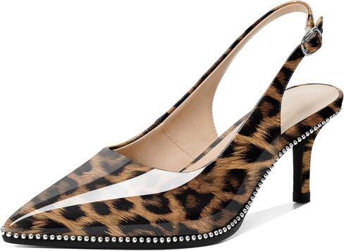 YODEKS Slingback Kitten Heels Women's Pointed Toe Low Heel Pumps 2.5 Inch Shoes US Size 5-13 in Saudi Arabia