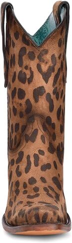 Corral Boots حريمي Ld طباعة الفهد للكاحل ضيق عند الأصابع حذاء كاجوال بكعب متوسط ​​للكاحل 2-3 بوصة - بني in Saudi Arabia