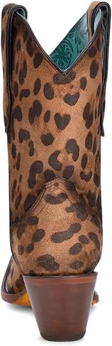 Corral Boots حريمي Ld طباعة الفهد للكاحل ضيق عند الأصابع حذاء كاجوال بكعب متوسط ​​للكاحل 2-3 بوصة - بني in Saudi Arabia