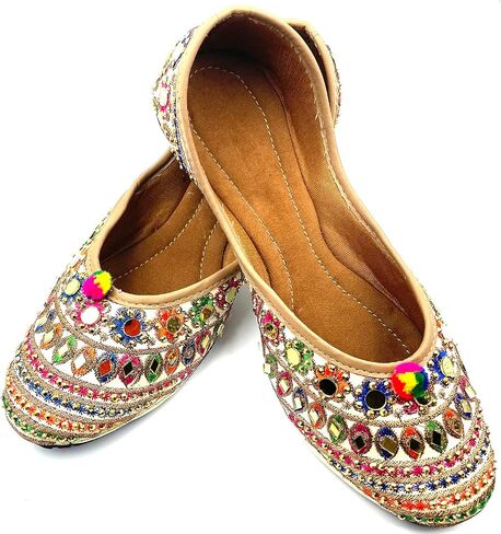 Chandrakala Bridal Mojaris for Women Flats Punjabi Jutti (WF131-P) in Saudi Arabia