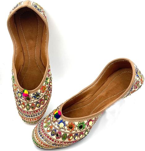 Chandrakala Bridal Mojaris for Women Flats Punjabi Jutti (WF131-P) in Saudi Arabia