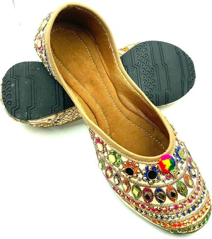 Chandrakala Bridal Mojaris for Women Flats Punjabi Jutti (WF131-P) in Saudi Arabia