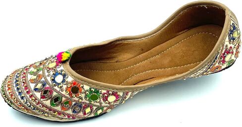 Chandrakala Bridal Mojaris for Women Flats Punjabi Jutti (WF131-P) in Saudi Arabia