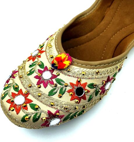 Chandrakala Bridal Mojaris for Women Flats Punjabi Jutti (WF131-P) in Saudi Arabia