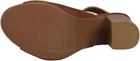 ROPER Womens Mika Floral Embossed Open Toe Shootie Pumps Dress Casual Casual High Heel 3" & Up - Brown in Saudi Arabia