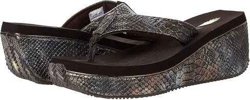 VOLATILE Womens Glimpse Diamonte Rhinestone Thong Athletic Sandals Casual High Heel 3" & Up - Beige in Saudi Arabia