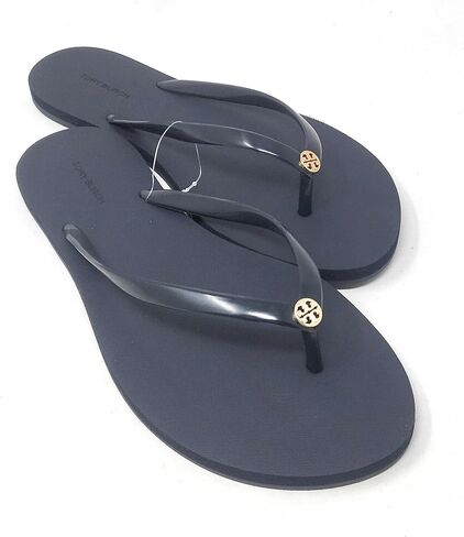 Tory Burch 144628 Chelsea Perfect Navy With Gold Hardware Women's Thin Flip Flop Sandals (Size 10 US) in Saudi Arabia