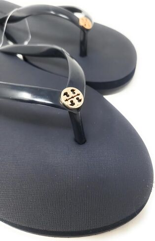 Tory Burch 144628 Chelsea Perfect Navy With Gold Hardware Women's Thin Flip Flop Sandals (Size 10 US) in Saudi Arabia