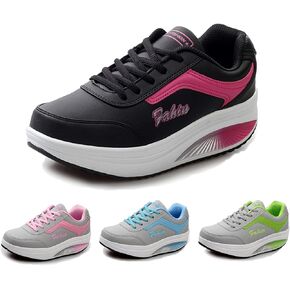 Womens lace-up Walking Shoes Arch Support Breathable Wedge Platform Sneakers Low-top Casual Light Weight Orthotic Sneakers for Plantar Fasciitis