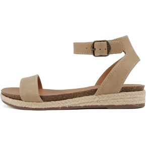Soda Tacoma ~ Open Toe Single Bands Espadrille Jute Flat Casual Fashion Sandals with Buckle Ankle Strap