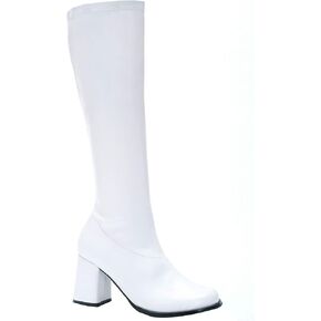 Ellie Shoes Women's Shoes 3 Inch Gogo Boots With Zipper (White;14)