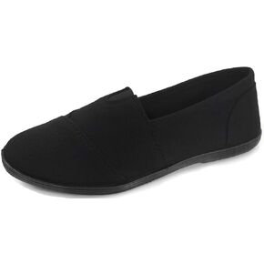 Womens Canvas Slip-On Shoes with Padded Insole