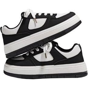 Platform Sneakers for Women Walking Shoes Work shoes Black White Sneakers Comfortable Classic Work Shoes