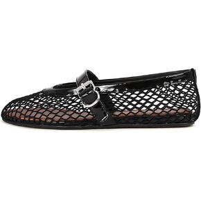 Mesh Ballet Flats for Women Chic Minimalist Ankle Strap Mary Jane Flats Ballerina Shoes for Street