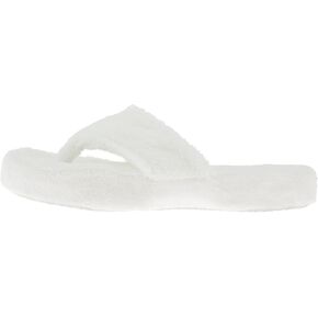 Capelli New York Ladies Micro Cozy Indoor Slippers White Medium