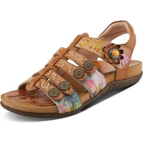 Spring Step L'Artiste Women's ACTIONETTA Artistic Sandals with Multiple Hook and Loop Closures