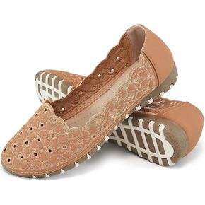 Aomigoct Shoes for Women Ballet Flats: Closed Toe Dress Flats Comfortbale Slip On Pointed Shoes Women Casual Ballets