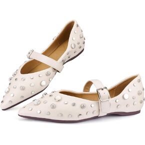 women's flat shoes 2024 new all-match flat shoes Fashion rivet decorative comfortable flat shoes