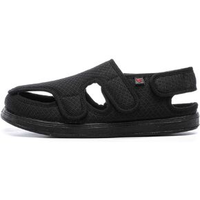 Shoes Sandals for Women Swollen Feet with Adjustable Velco Easy Closure Extra Wide Toed Slippers for Seniors Diabetic Shoes - Indoor & Outdoor