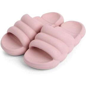Cloud Rubber Slides | Slippers for Women | Daily Slides | Cozy Pillow Cushion Slippers | Comfort Lightweight Modern | Home Office Lounge Slipper | Non-slip Shower Slides | Outdoor Fashionable Sandals