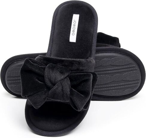 velour Women’s Lovely Bowknot Cloud Sensation lady Open-toe Indoor Slippers in Saudi Arabia