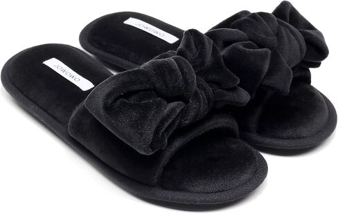velour Women’s Lovely Bowknot Cloud Sensation lady Open-toe Indoor Slippers in Saudi Arabia