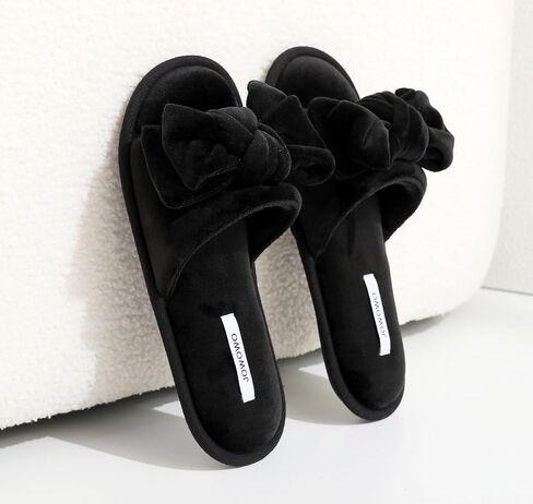 velour Women’s Lovely Bowknot Cloud Sensation lady Open-toe Indoor Slippers in Saudi Arabia