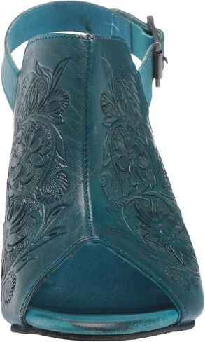 ROPER Womens Mika Floral Embossed Open Toe Shootie Pumps Dress Casual Casual High Heel 3" & Up - Brown in Saudi Arabia