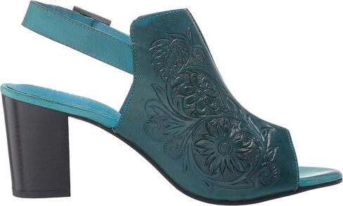 ROPER Womens Mika Floral Embossed Open Toe Shootie Pumps Dress Casual Casual High Heel 3" & Up - Brown in Saudi Arabia