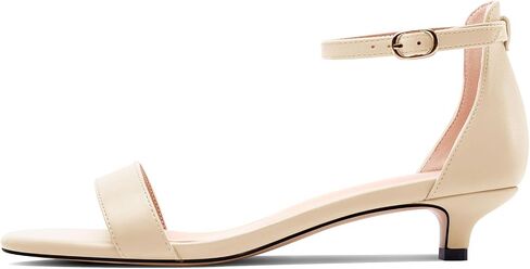 HEUIVZAR Womens Kitten Low Heel Open Toe Ankle Strap Sandals Dress Buckle Office Prom Summer Shoes 1.2 Inches Heels in Saudi Arabia