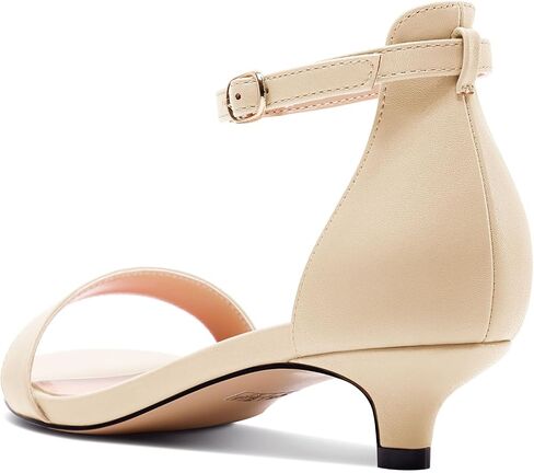 HEUIVZAR Womens Kitten Low Heel Open Toe Ankle Strap Sandals Dress Buckle Office Prom Summer Shoes 1.2 Inches Heels in Saudi Arabia
