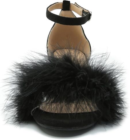 حذاء نسائي من Omthanka مفتوح عند الأصابع وكعب ريش وشريط للكاحل وكعب منخفض وكعب مكتنز صنادل للحفلات والحفلات بكعب غليظ in Kuwait