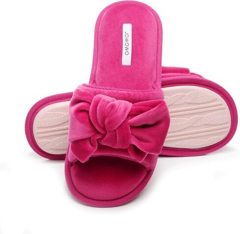 velour Women’s Lovely Bowknot Cloud Sensation lady Open-toe Indoor Slippers in Saudi Arabia
