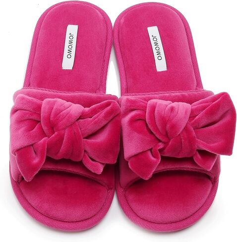 velour Women’s Lovely Bowknot Cloud Sensation lady Open-toe Indoor Slippers in Saudi Arabia