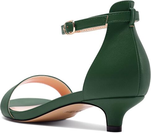 HEUIVZAR Womens Kitten Low Heel Open Toe Ankle Strap Sandals Dress Buckle Office Prom Summer Shoes 1.2 Inches Heels in Saudi Arabia