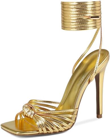 Women's Open Toe Lace up Strappy Heels in Saudi Arabia
